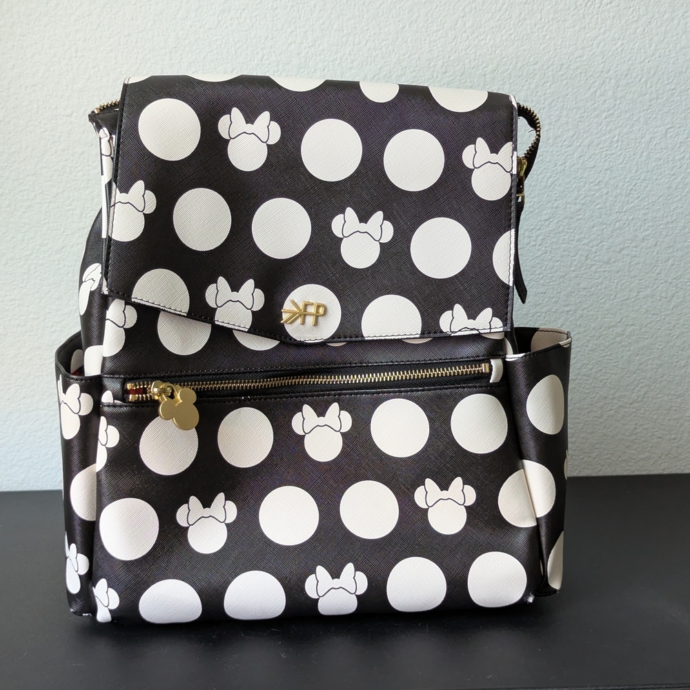 Disney Minnie Mouse Black and White Polka Dot Backpack